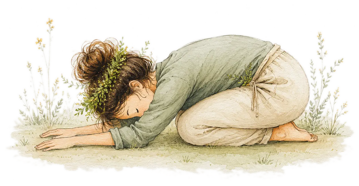 Hollundra in Balasana