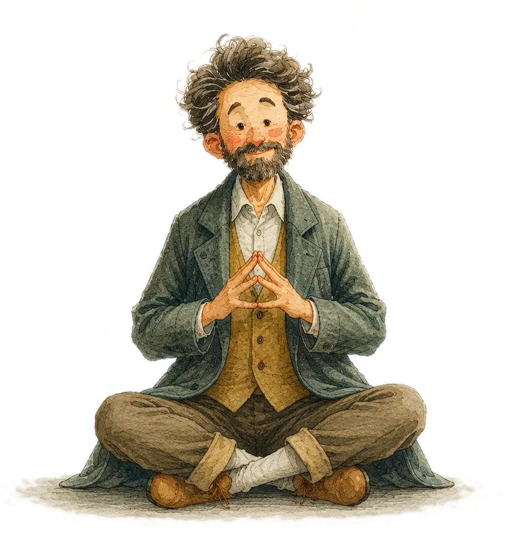 Professor mit Hakini Mudra