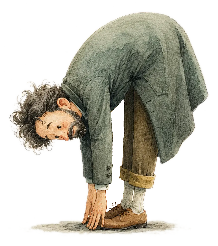 Professor in Uttanasana