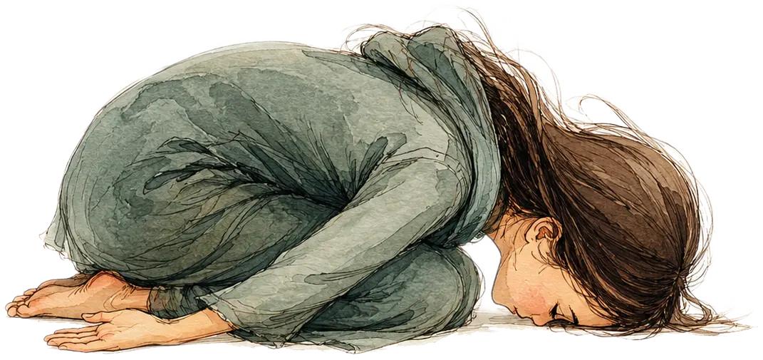 Trine in Balasana