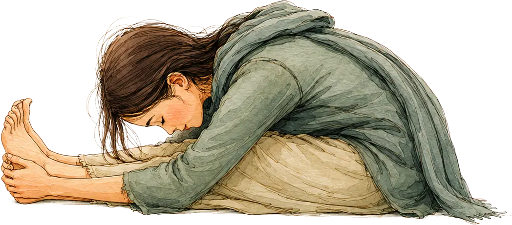 Trine in Paschimottanasana